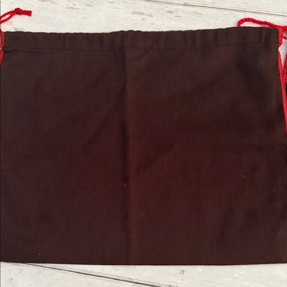 Coach Brown Drawstring Dust Bags with Red Trim (Pair) - Picture 6 of 6